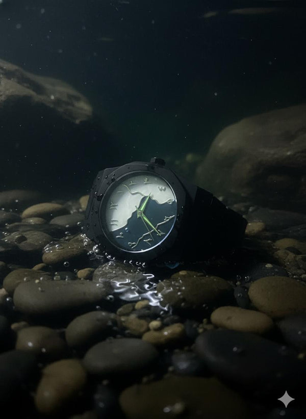 AURA WATCH ARABIC MARBEL DAIL BLUE