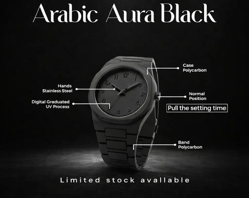 AURA WATCH ARABIC DAIL BLACK