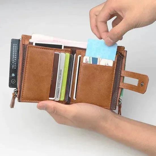 Original Buffalo Leather Trifold Wallet